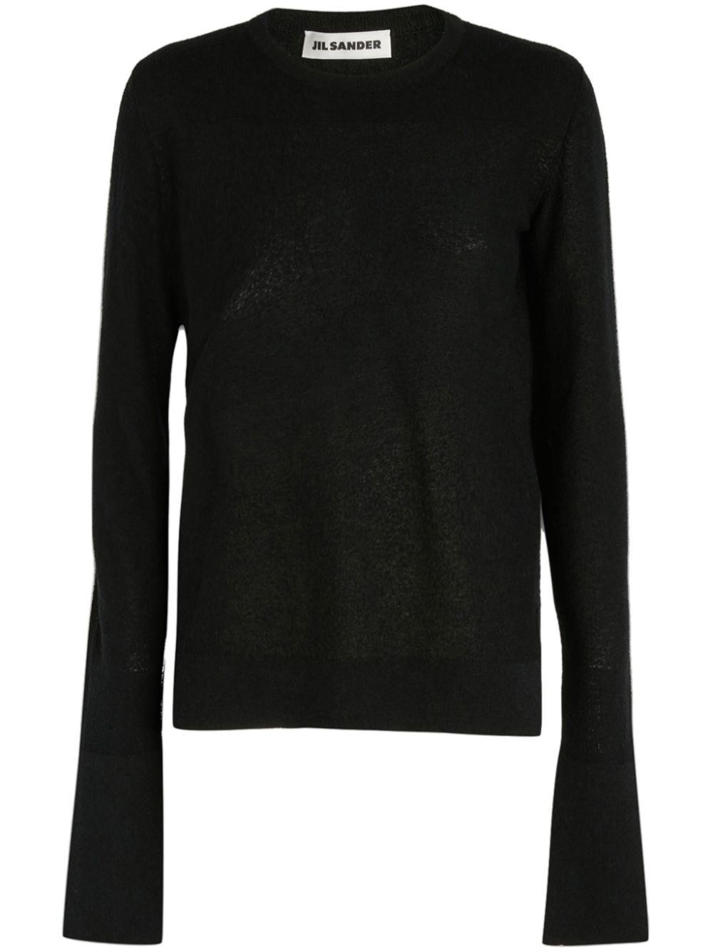 Slit-cuff detail knit jumper - Green