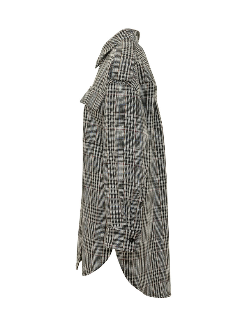 Grey Relaxed Checks Shirt