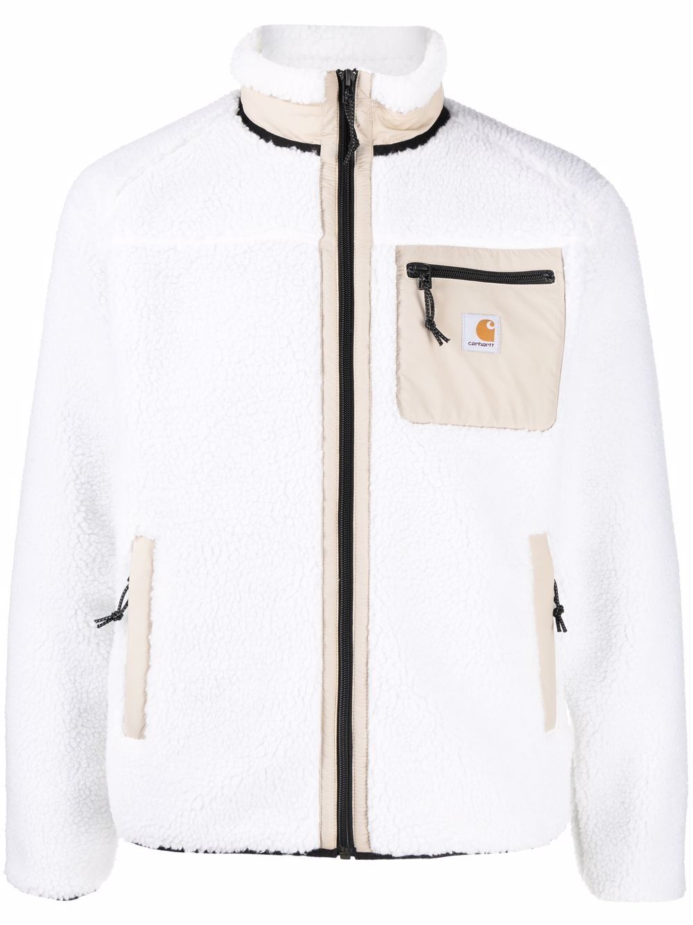 Contrasting-panel jacket - White