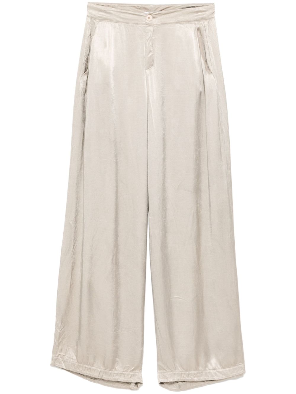 Satin palazzo pants - Neutrals