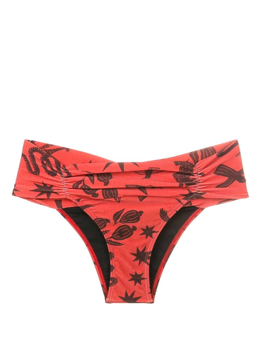 Jasper gather-detail bikini bottoms - Brown