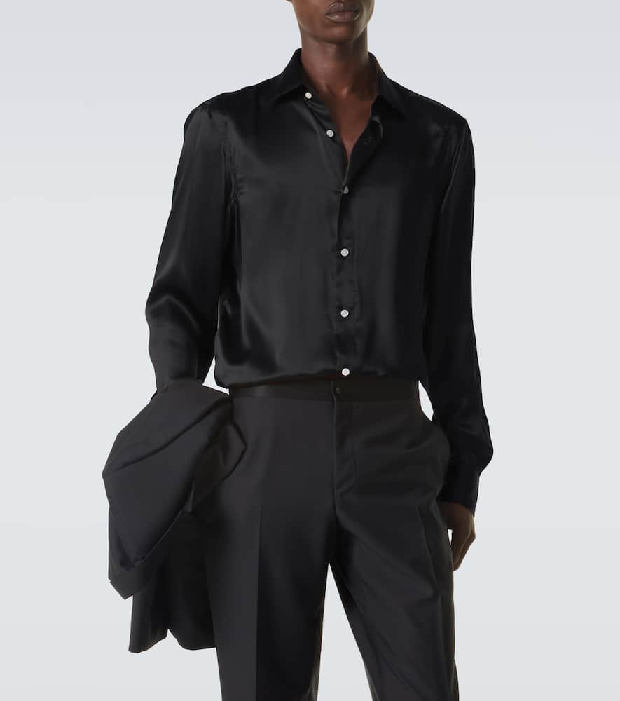 Silk satin shirt