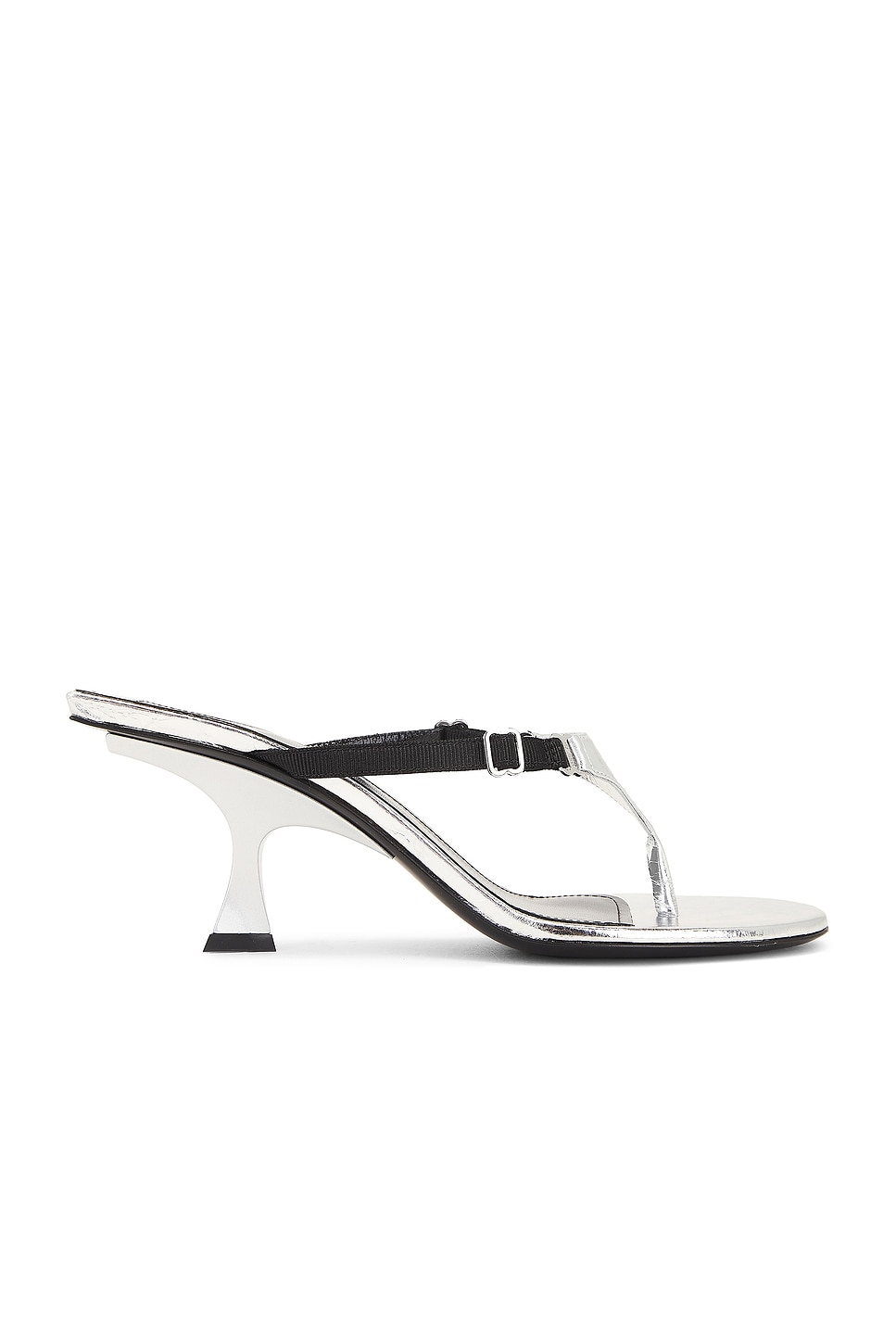 THE ATTICO Bes Sandal in Silver - Metallic Silver.  41 also in 36.5, 37.5, 38