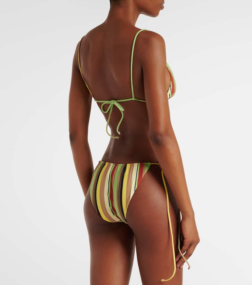 Poolside striped bikini bottoms