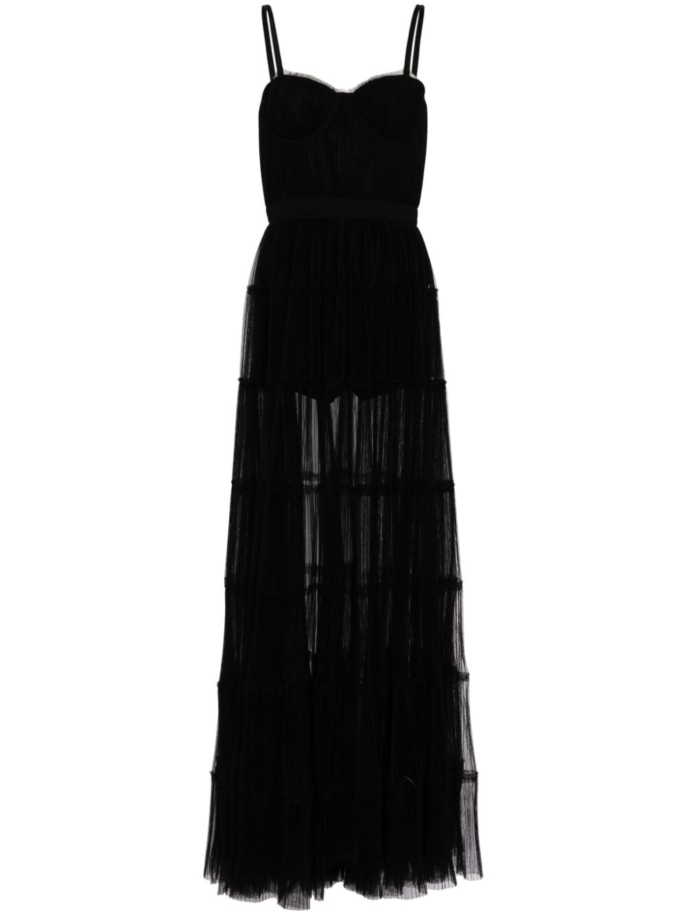 Deena pleated maxi dress - Black