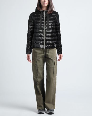 Woman Puffer Black Size 16 Polyamide, Polyester, Cotton, Viscose, Metallic fiber
