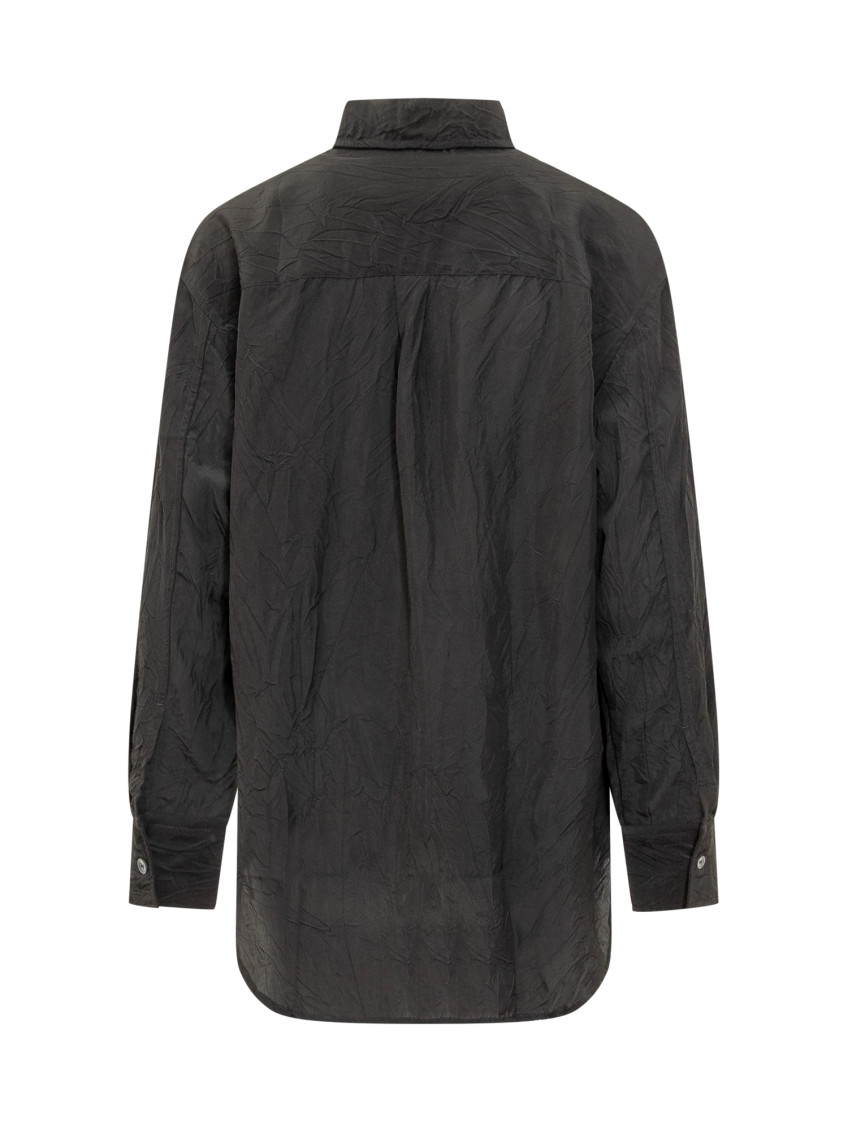 Black Oversized Solid Shirt