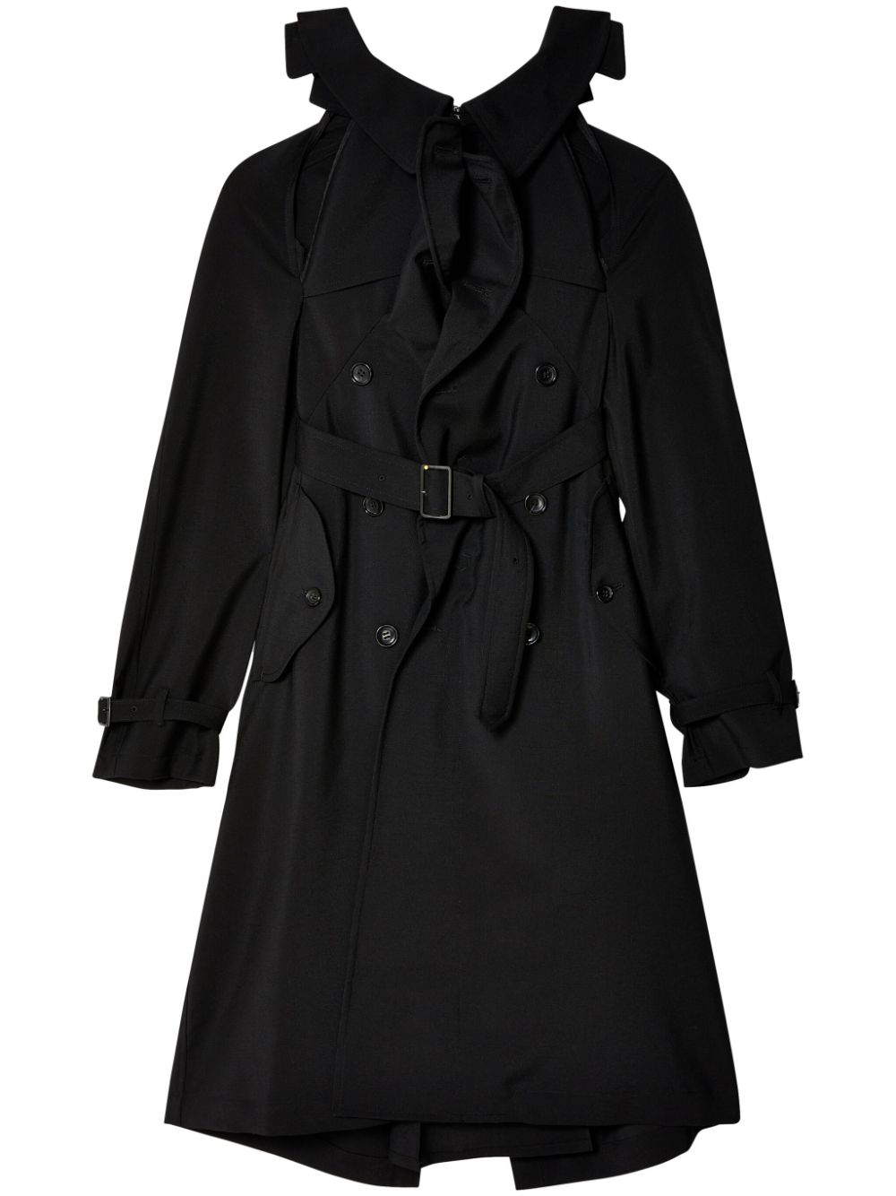 Trench midi dress - Black