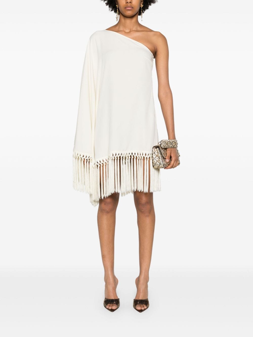 Arno one-shoulder minidress - White
