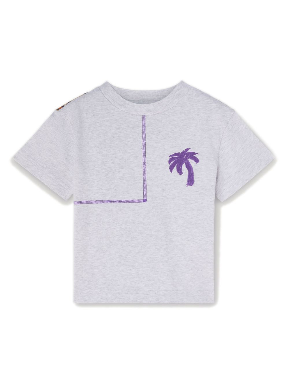 Animalier logo-print cotton T-shirt - Purple