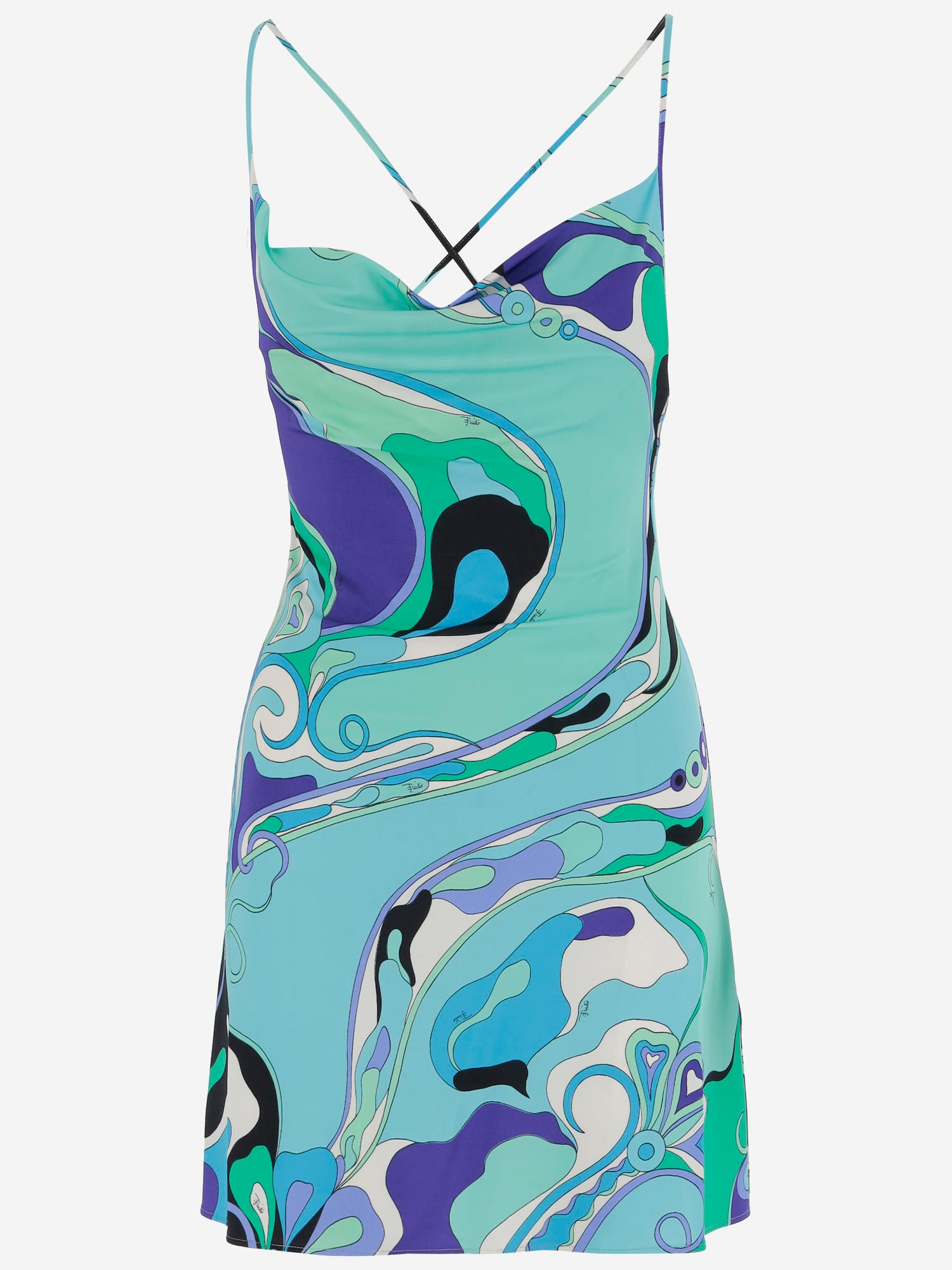 Mini Dress In Orchid Print