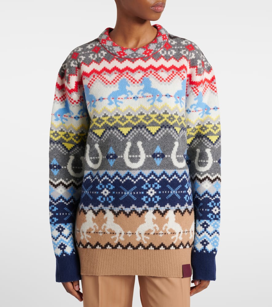 Fair Isle intarsia wool sweater