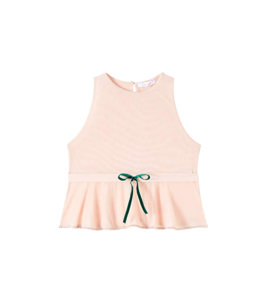 Oséree Kids Bow-detail tulle top