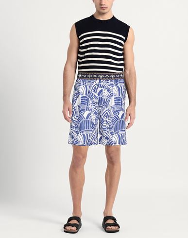 Man Shorts & Bermuda Shorts Bright blue Size L Linen, Cotton