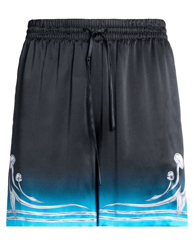 Man Shorts & Bermuda Shorts Black Size L Silk