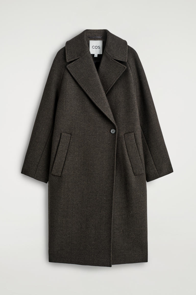 Oversized Double-Breasted Wool Long Coat