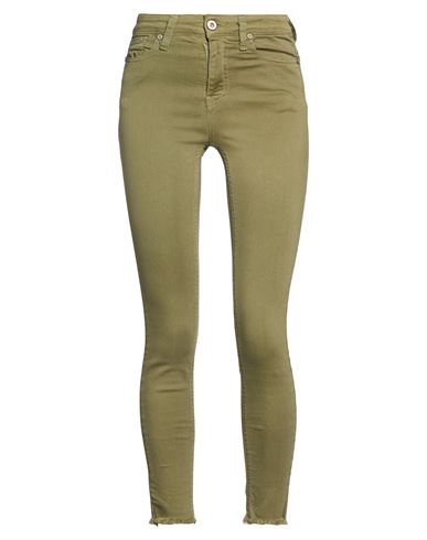 Woman Jeans Military green Size XXS Cotton, Polyester, Elastane