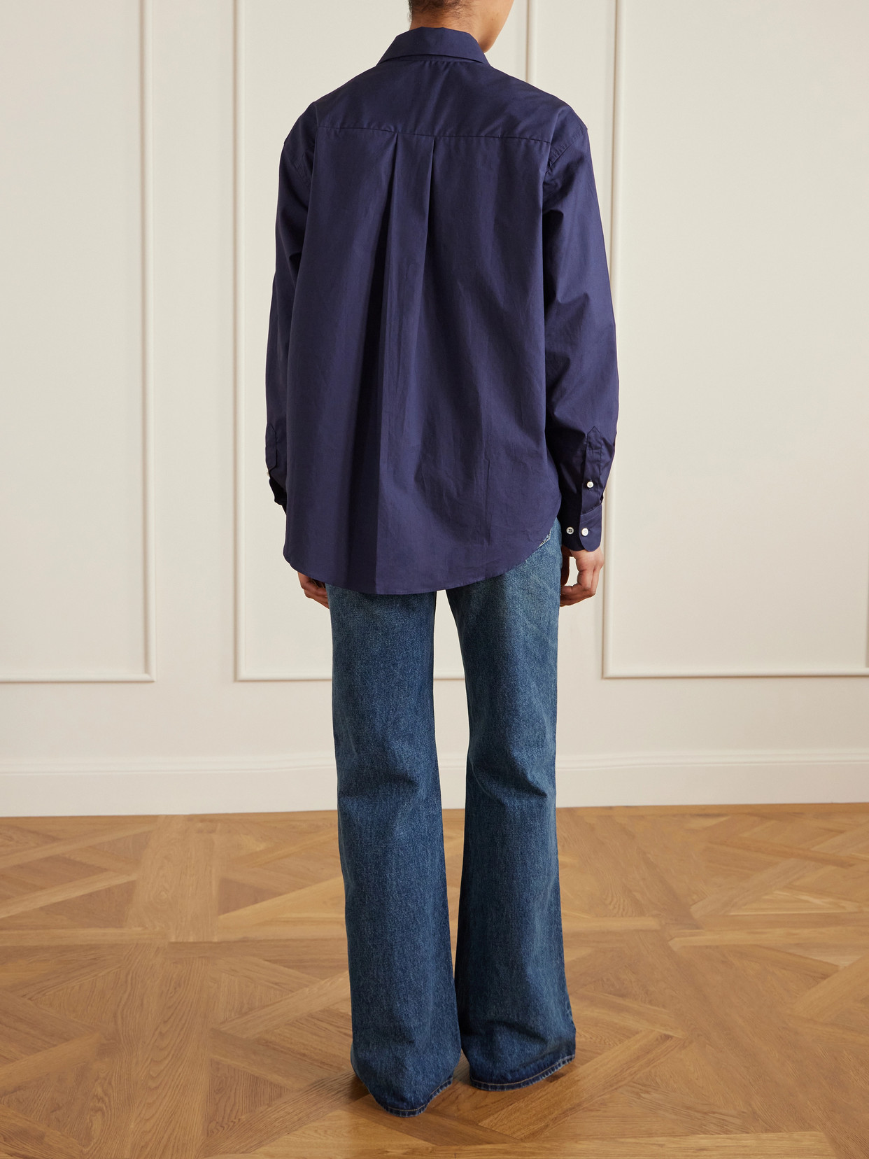 Cotton-poplin Shirt - Navy