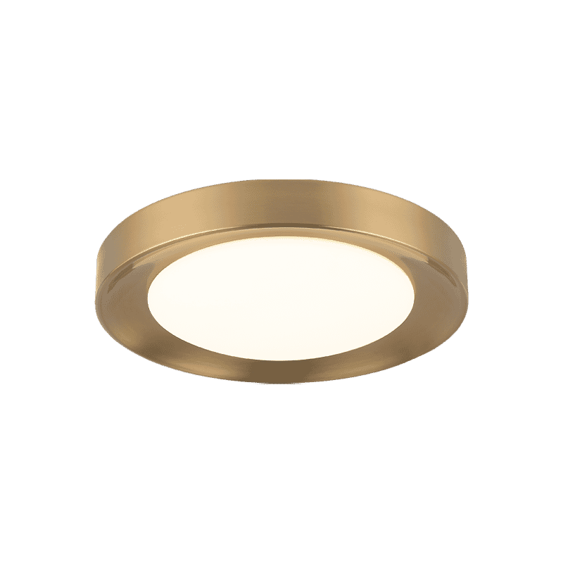 Matteo Essene 1-Light Ceiling Light In Aged Gold Bra