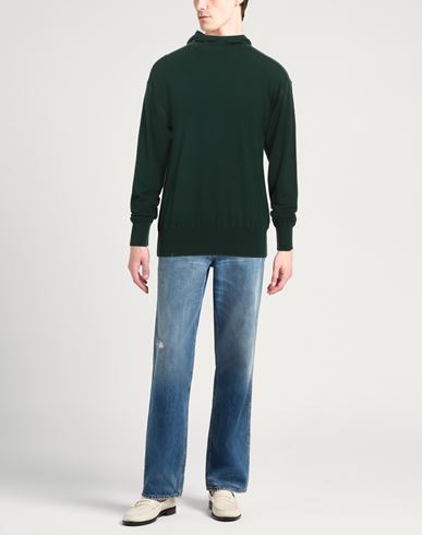 Man Sweater Dark green Size L Wool, Polyamide, Elastane