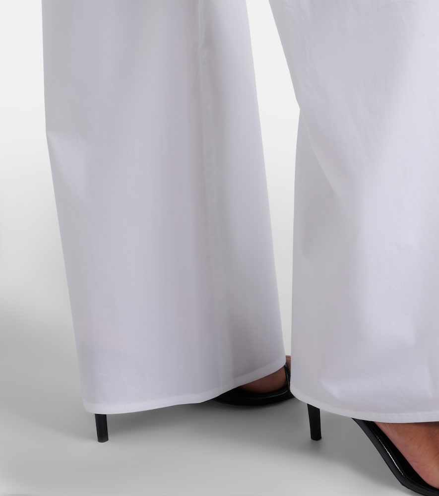 Poplin Power II cotton poplin wide-leg pants