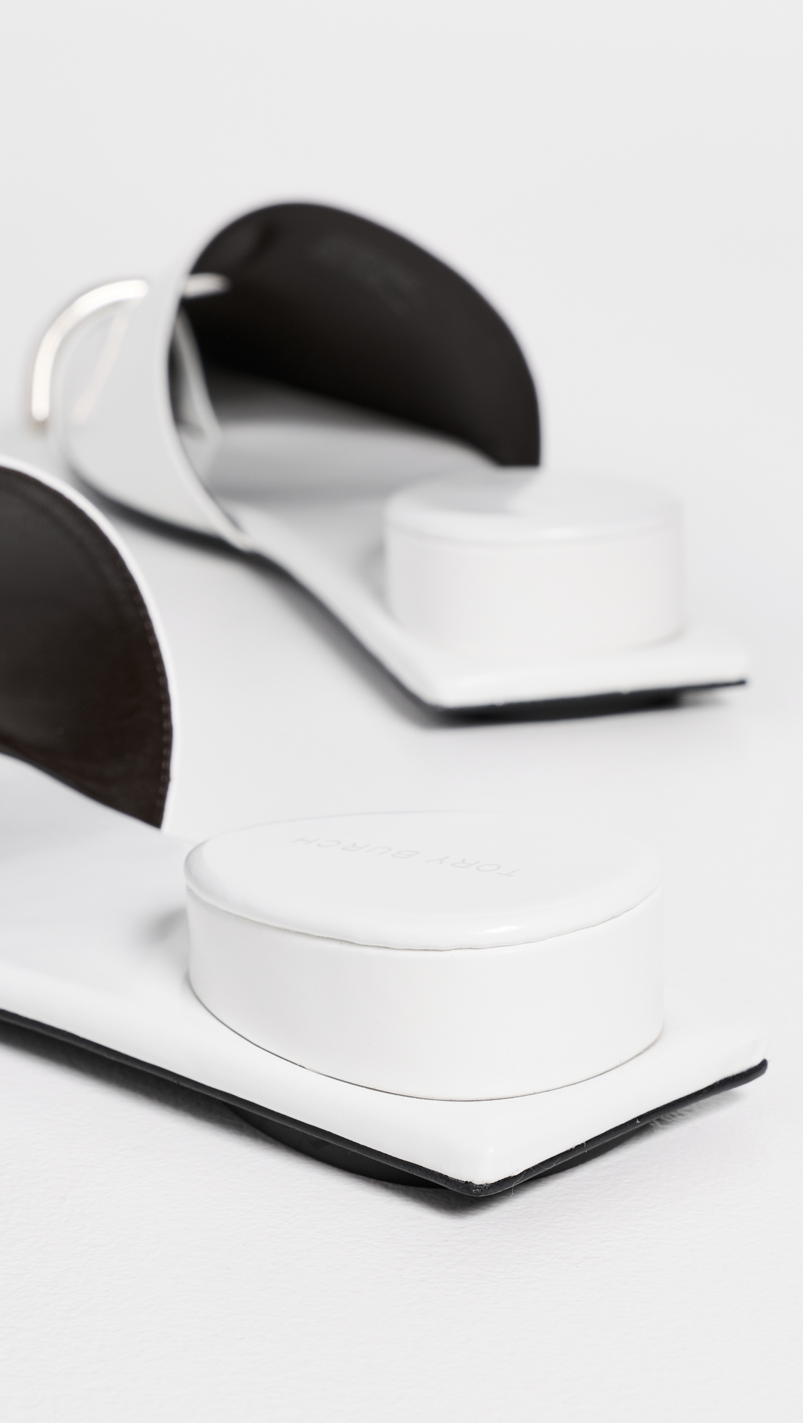 Pierced Mules BIANCO / SILVER