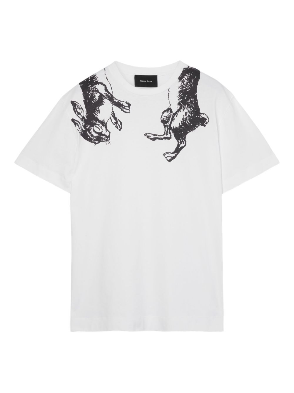 Hare-print T-shirt - White