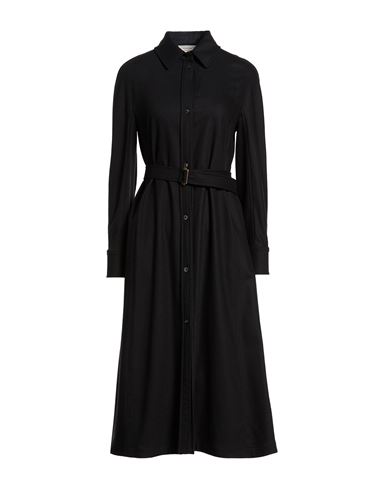 Woman Midi dress Black Size 8 Wool, Cashmere, Elastane