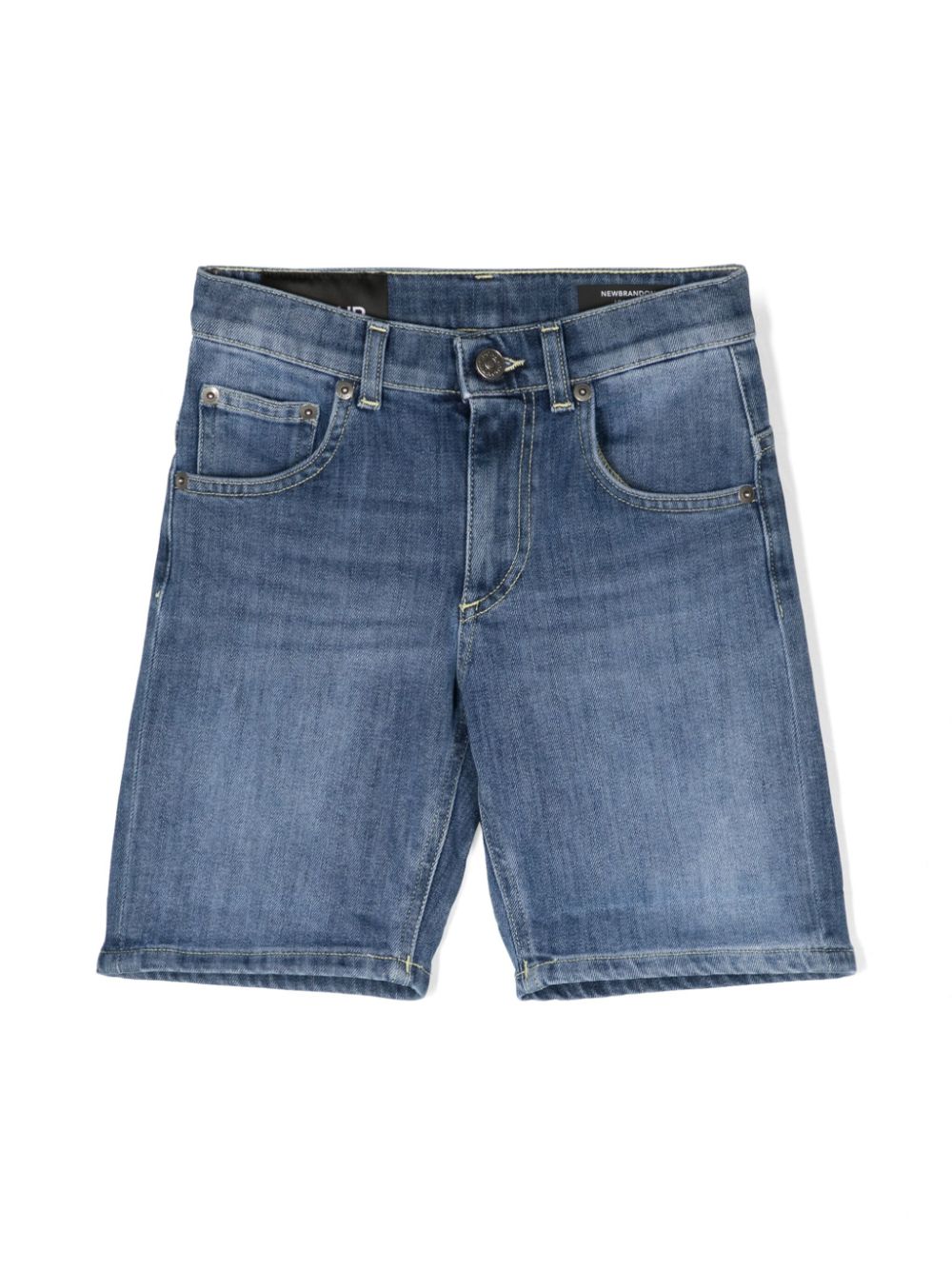 Cotton-blend denim shorts - Blue