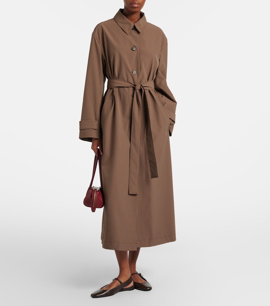 Róhe Checked belted coat