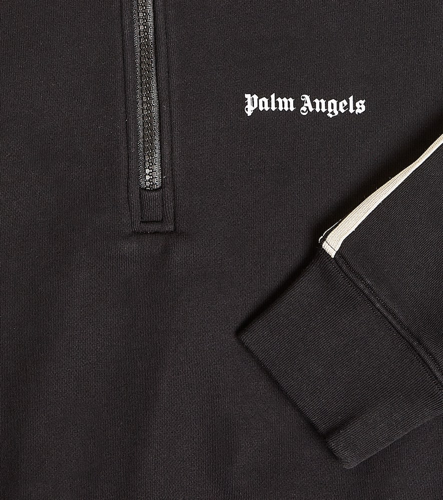 Palm Angels Kids Logo striped cotton jersey sweatshirt