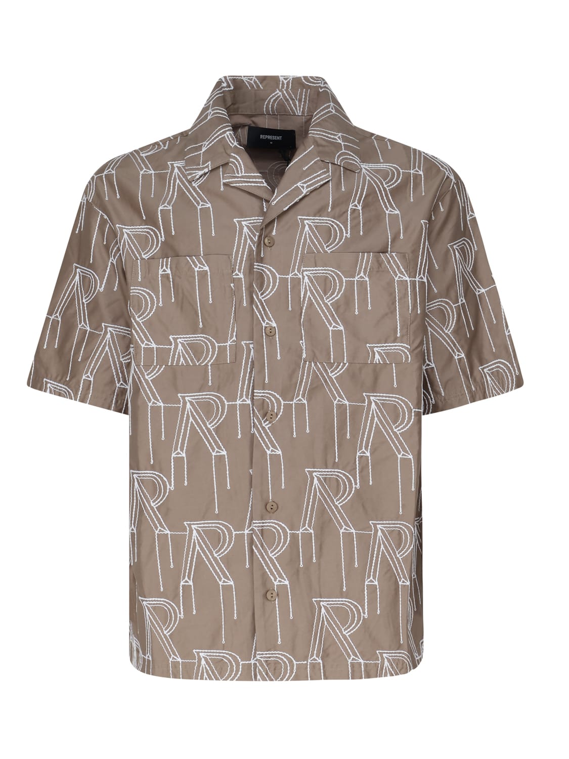 Oversized Shirt With All-over Logo