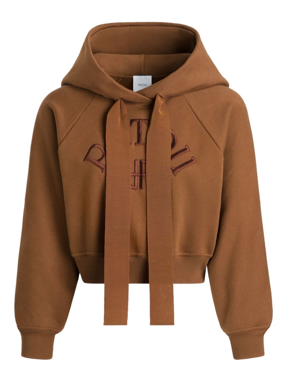 Logo-embroidered hoodie - Brown