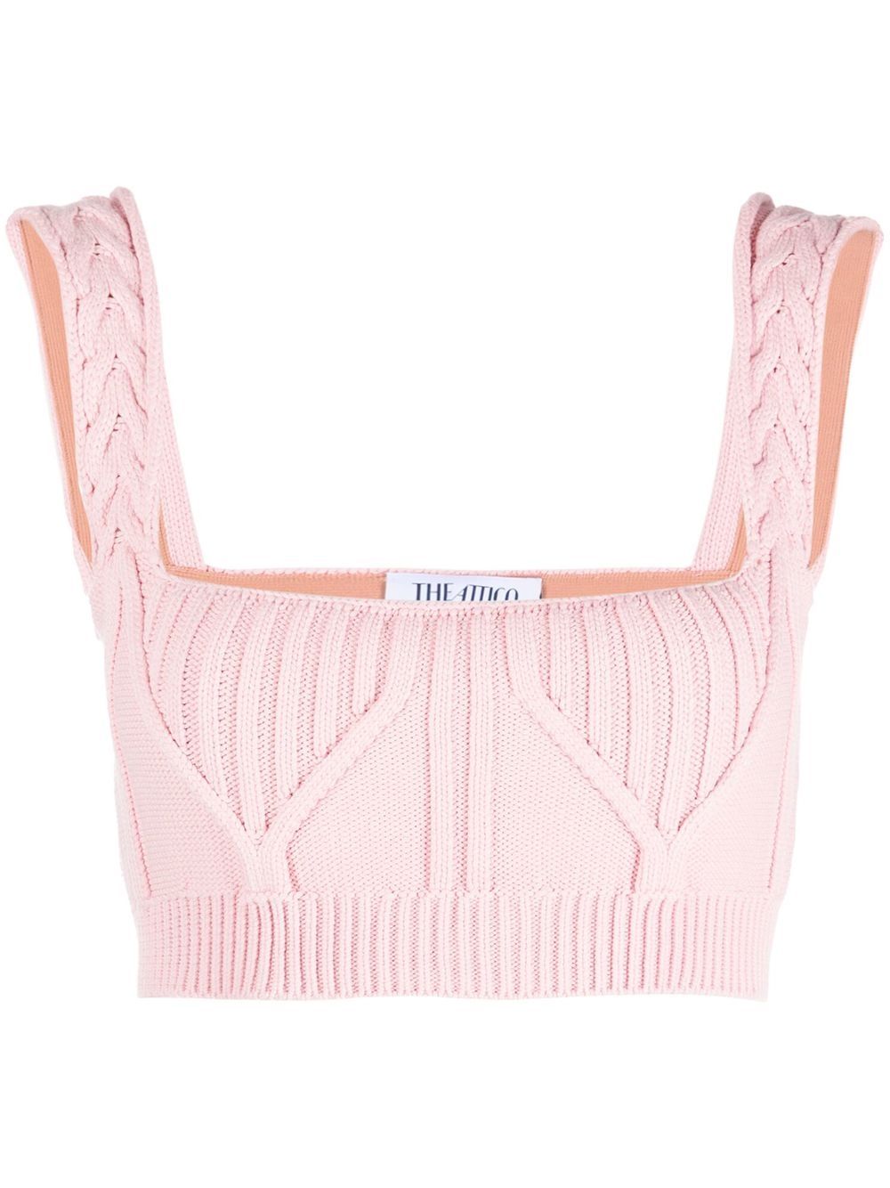 Miles ribbed-knit cropped top - Pink