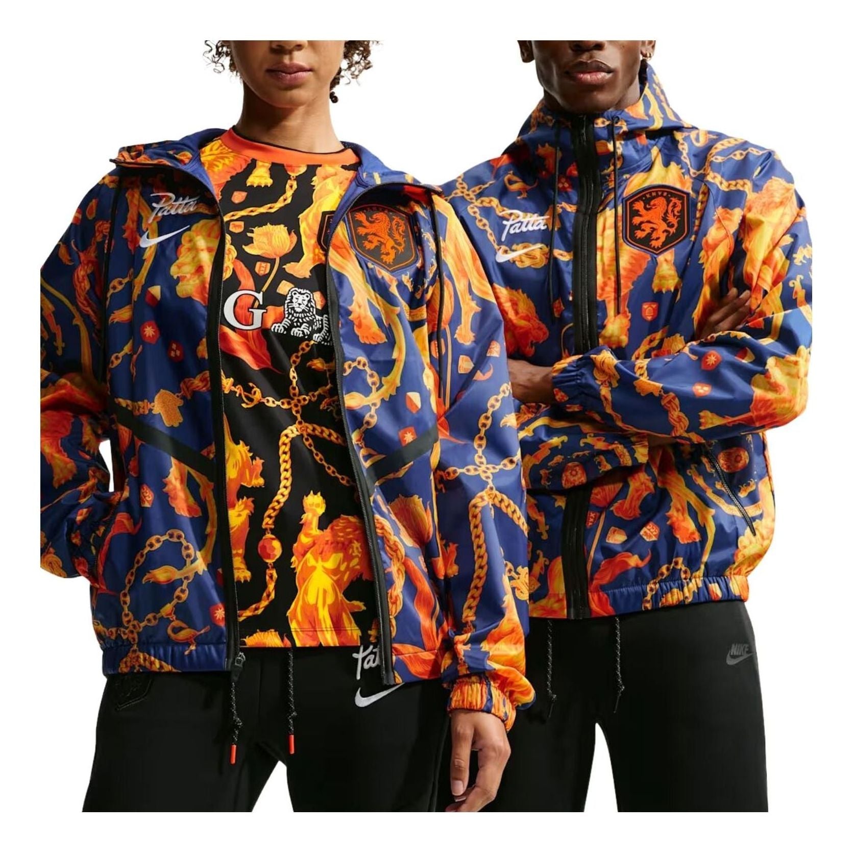 X Netherlands x Patta Cryoshot Anthem Jacket 'Deep Royal Blue White'