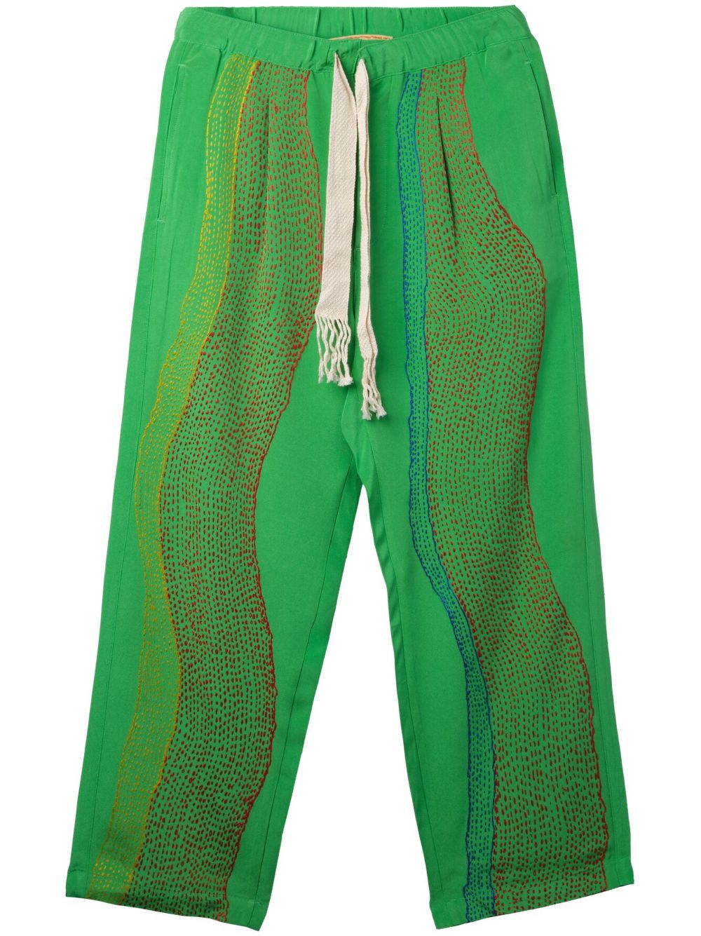 Curves silk trousers - Green