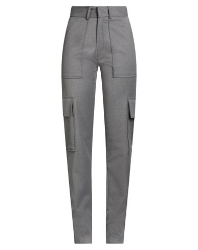 Woman Pants Grey Size 8 Polyurethane, Polyester
