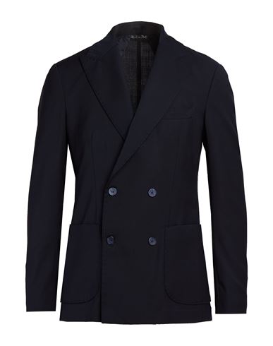 Man Blazer Midnight blue Size 40 Polyester, Wool, Elastane