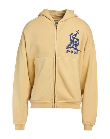 Man Sweatshirt Pastel yellow Size XL Cotton