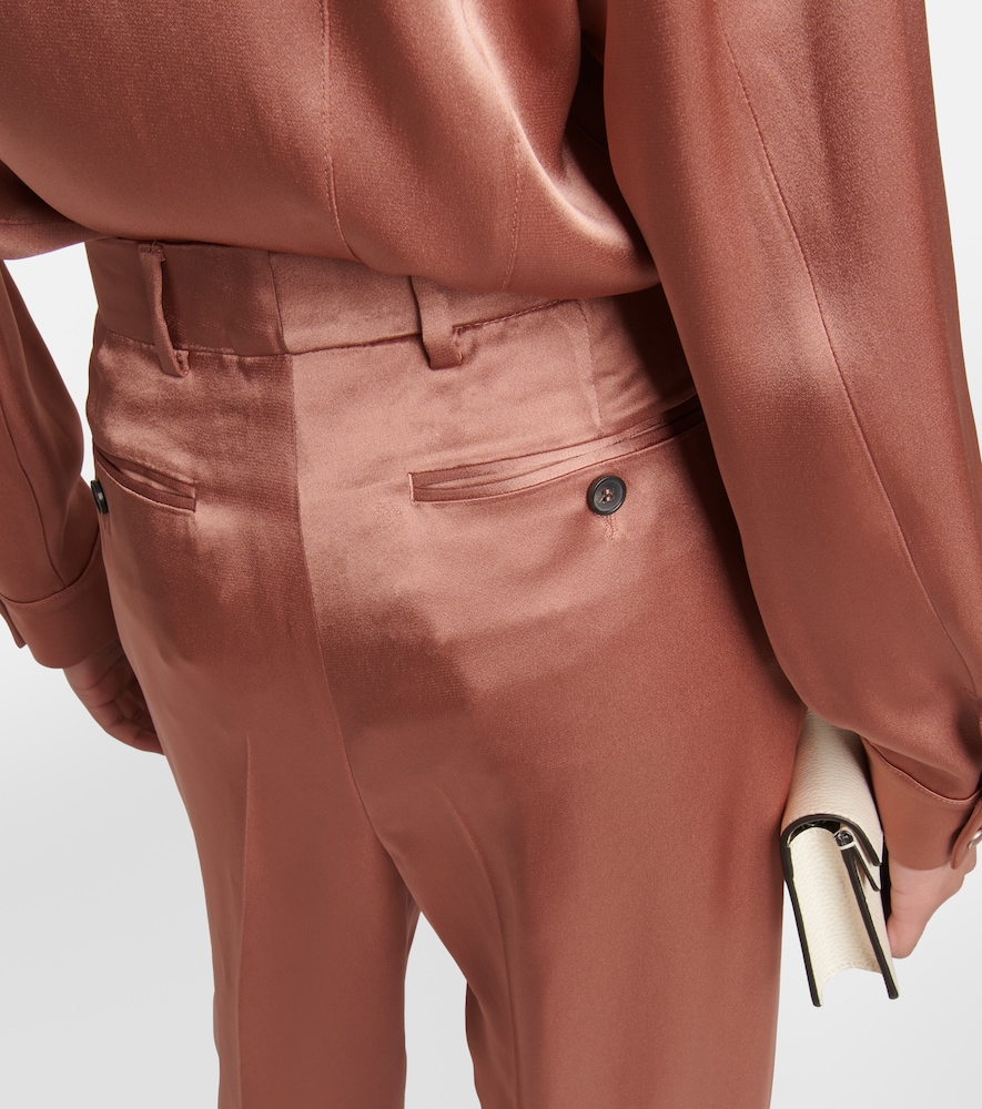 High-rise straight pants