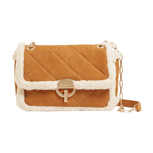 Shearling Moon Bag