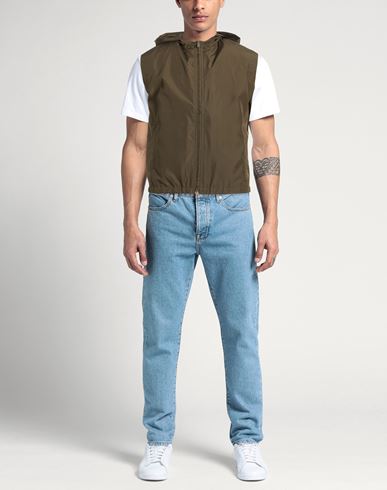 Man Vest Military green Size 38 Polyester
