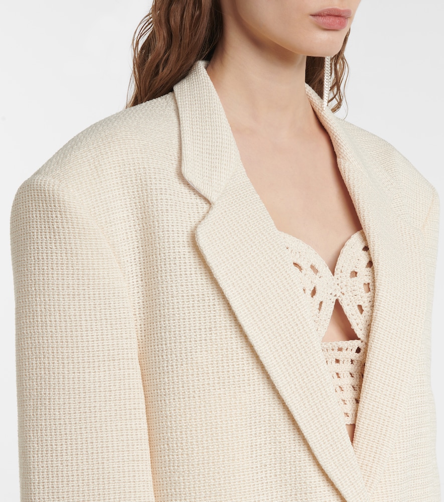 Single-breasted cotton-blend blazer