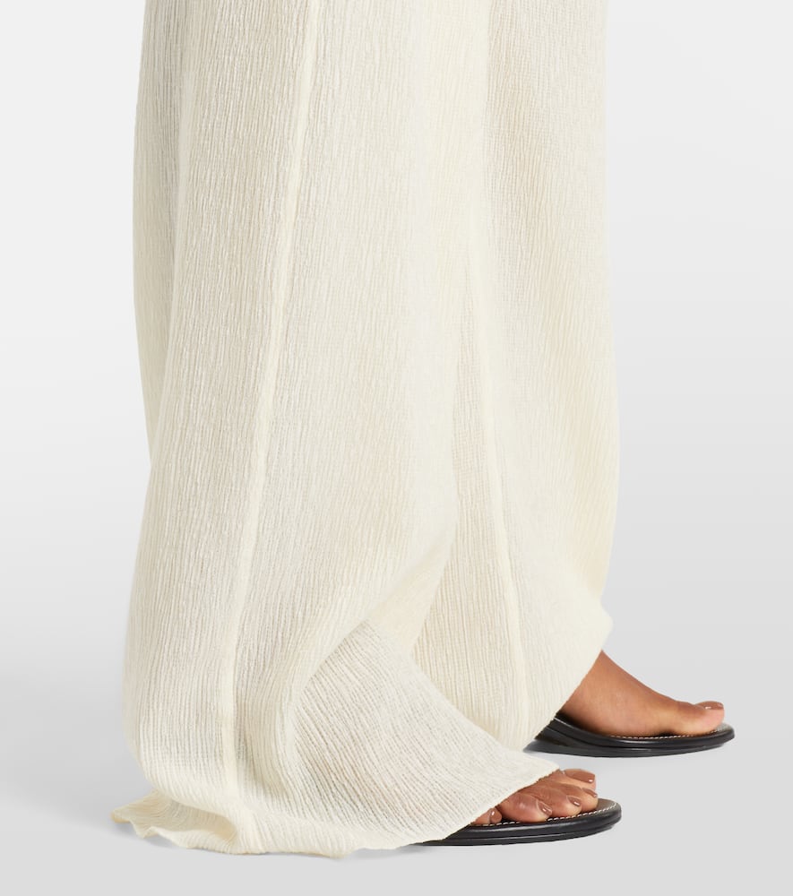 High-rise wide-leg pants