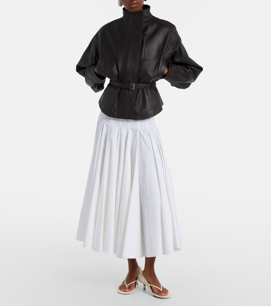 Ciro belted leather jacket