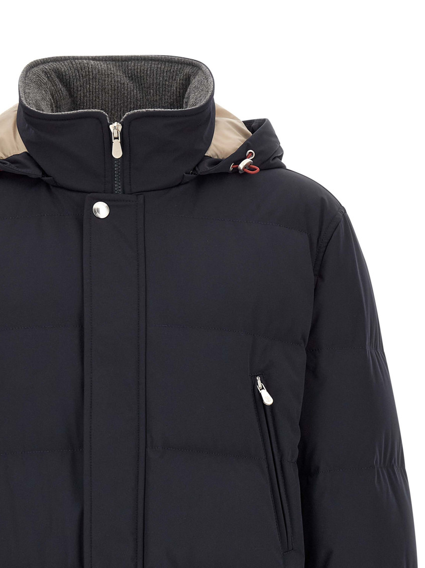 Navy Blue Quilted Jacket