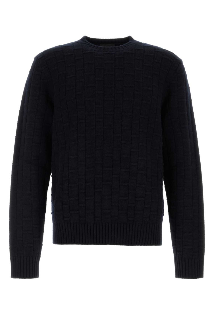 Midnight Blue Wool Blend Sweater