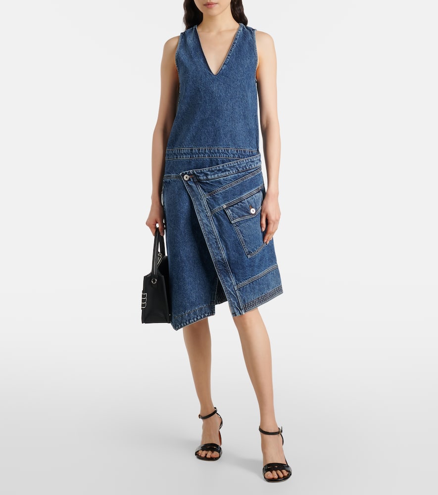 Denim wrap dress