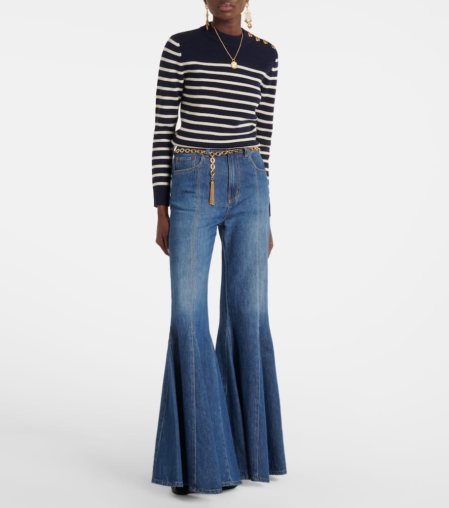 Chloé Striped wool and cashmere sweater