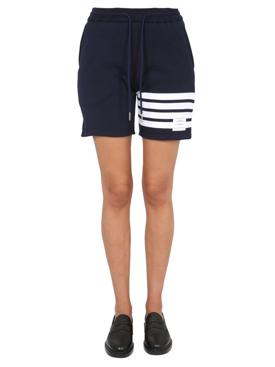 Four-bar stripe track shorts